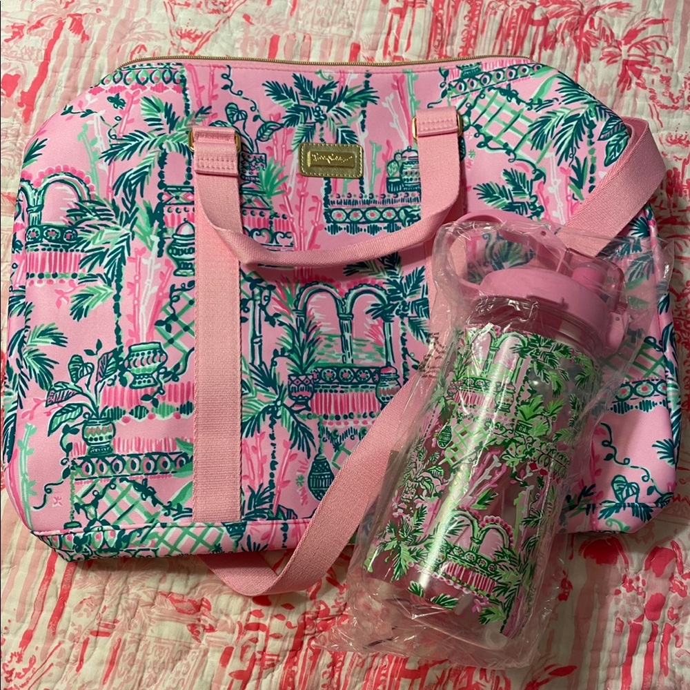 Lilly Pulitzer NWT water bottle and gym bag